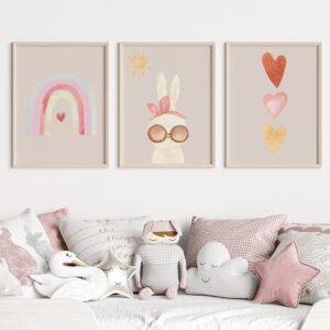 Boho rabbit pink set