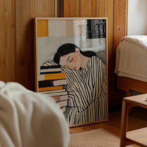 Chica dormida leyendo