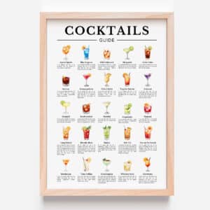 Cuadro de Cocktails Tragos