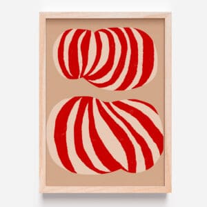 Pintura abstracta moderna en rojo