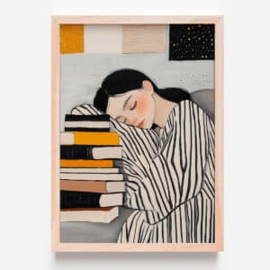 Chica dormida leyendo