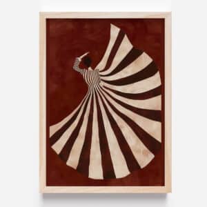 Mujer abstracta: Vestido de rayas